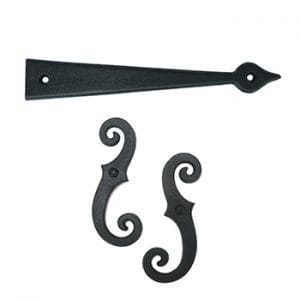 John Wright 24-Inch Bermuda Cast Iron Shutter Stay - Heavy Duty Hook & Eye For Window Shutters