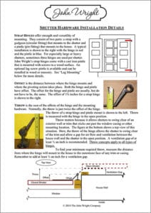 John Wright Shutter Installation Guide